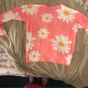 Pink Daisy Sweater